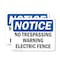 Signmission No Trespassing Warning Electric Fence OSHA Notice Sign, Plastic, 10in W x 7in L, 2PK OS-2PACK-NS-P-710-L-14996 - alternate 1